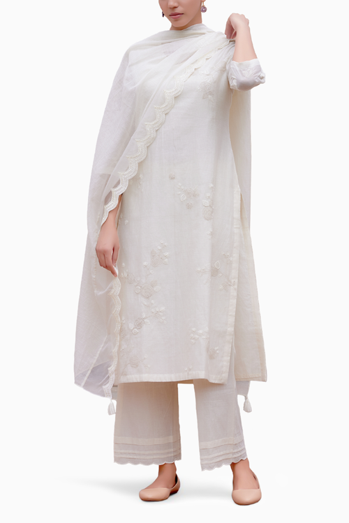 Swan Applique Kurta Set