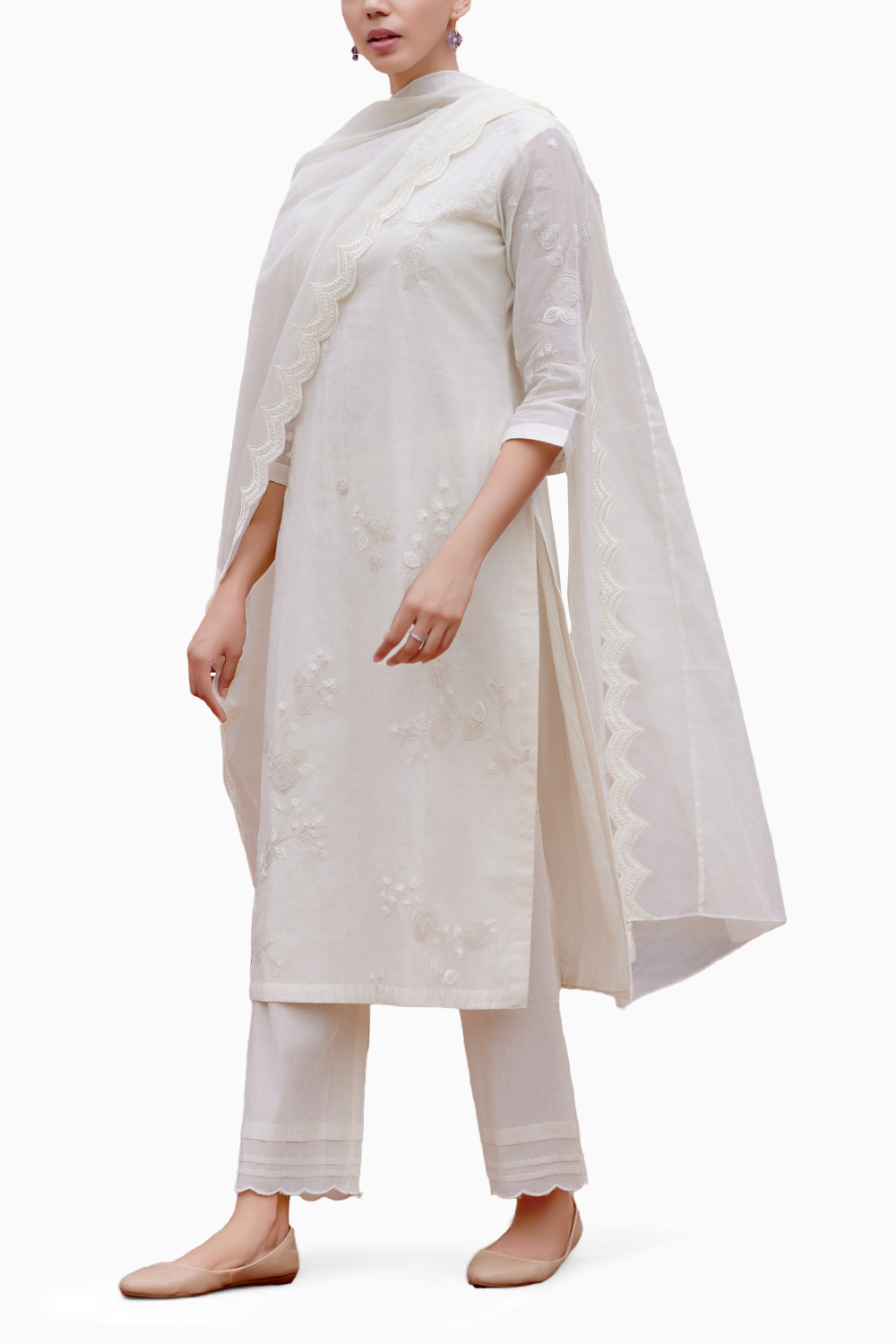 Swan Applique Kurta Set