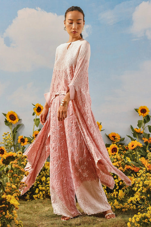 Blush Shibori Bandhani Co-ord Set
