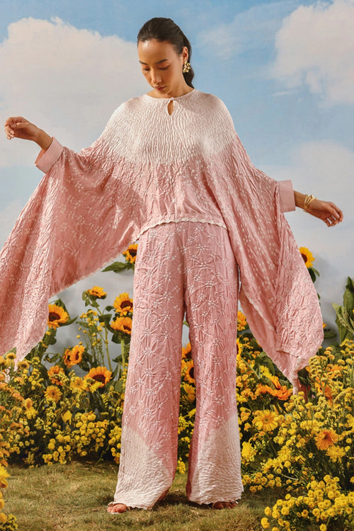 Blush Shibori Bandhani Co-ord Set