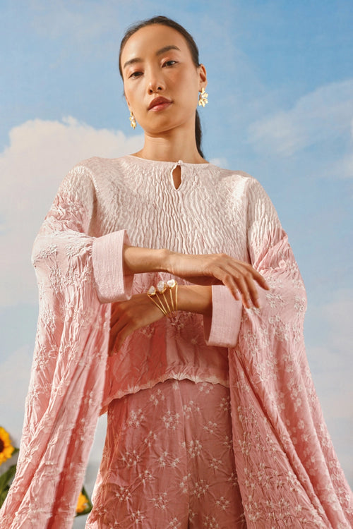 Blush Shibori Bandhani Co-ord Set