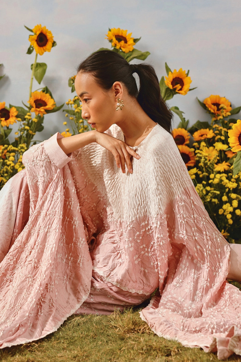 Blush Shibori Bandhani Co-ord Set