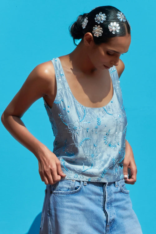 Gul Light Blue Top