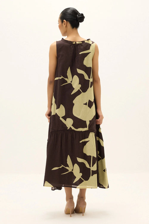 Brown Green Bison Dress