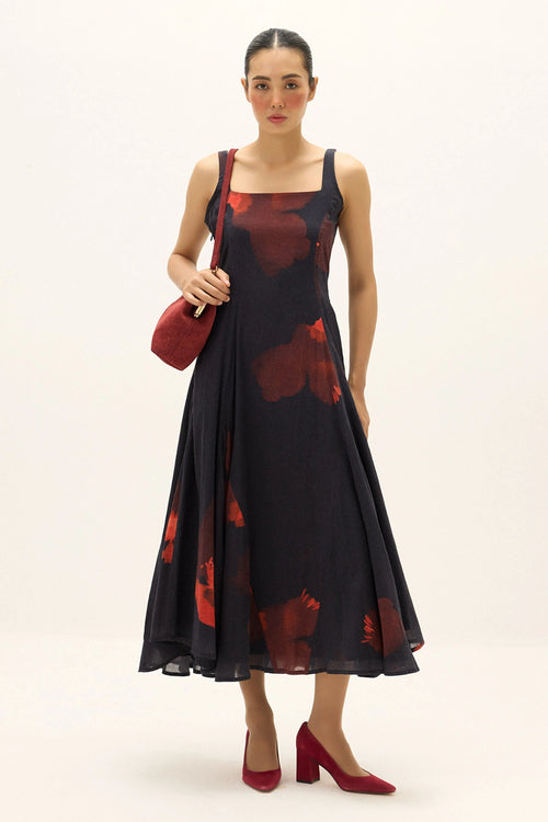 Black Red Isabel Dress