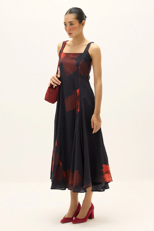 Black Red Isabel Dress