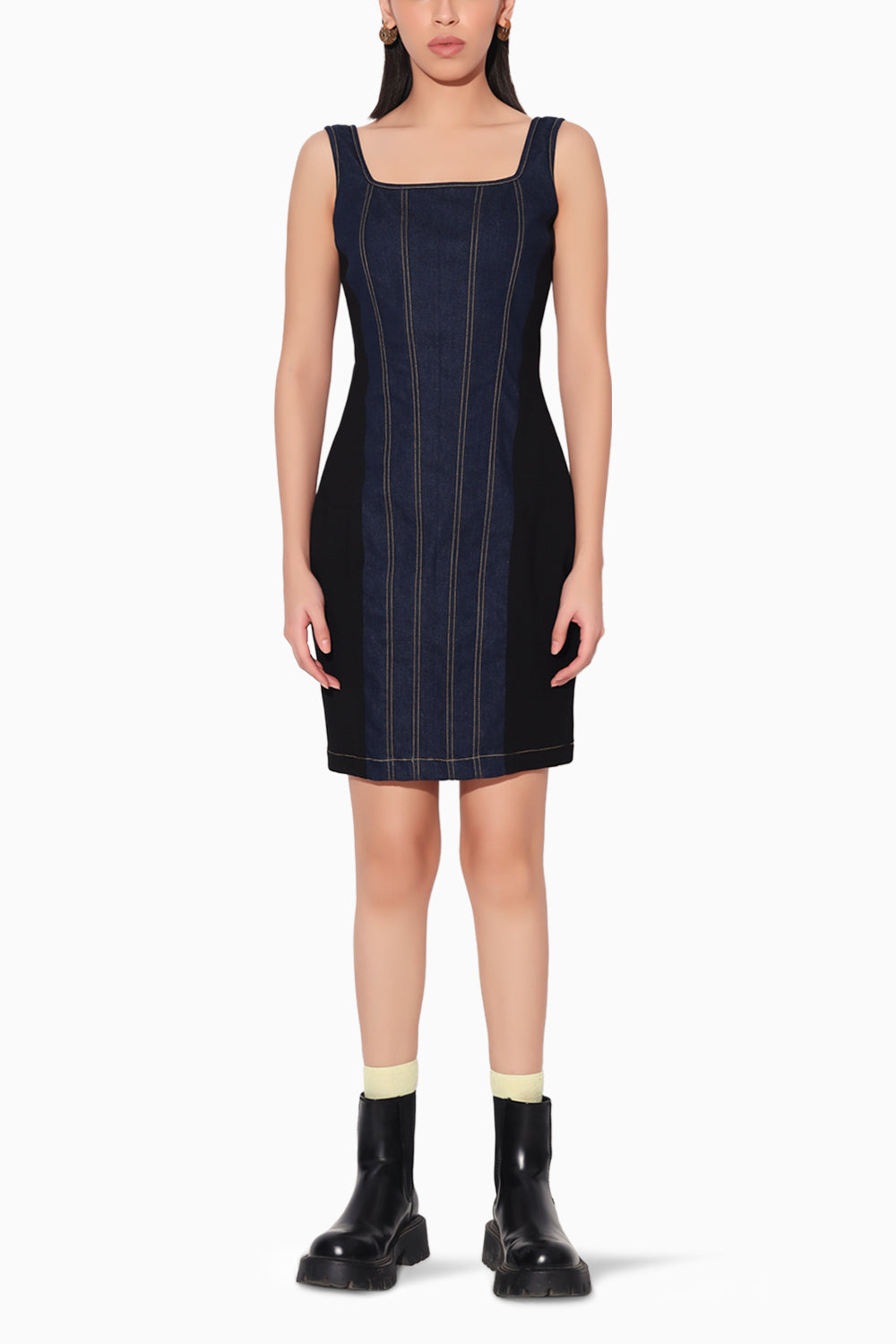 Celeste Denim Panel Dress