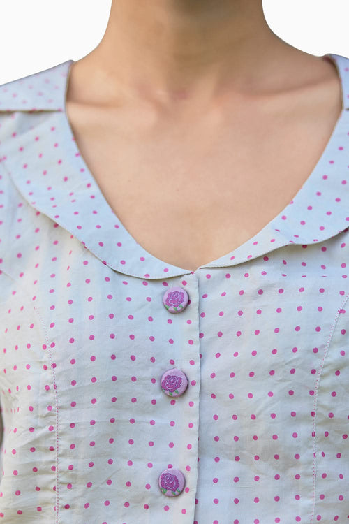 Dew Drops Beige Blouse
