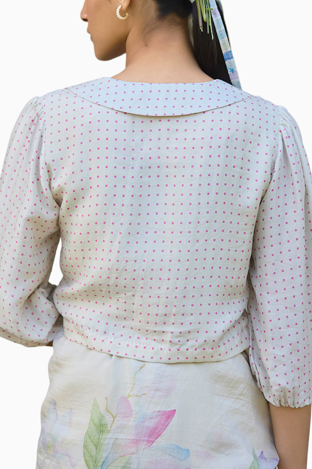 Dew Drops Beige Blouse