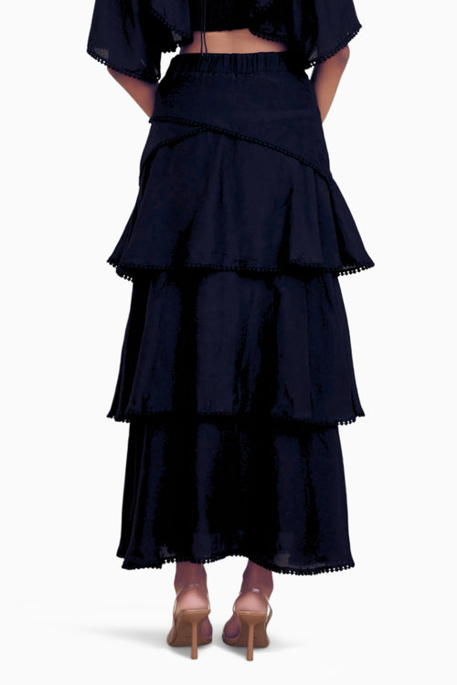 Black Tiered Skirt