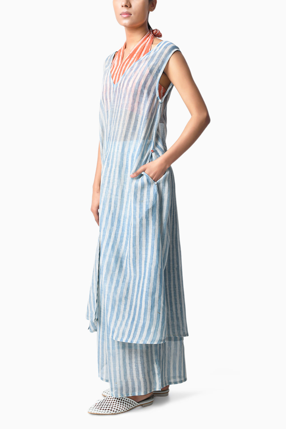 V Tunic Sky Set
