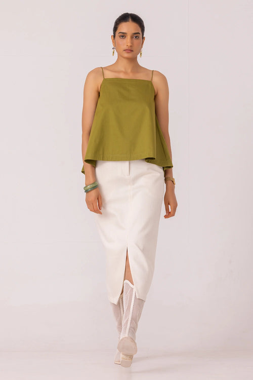 Wendy Green Flared Top
