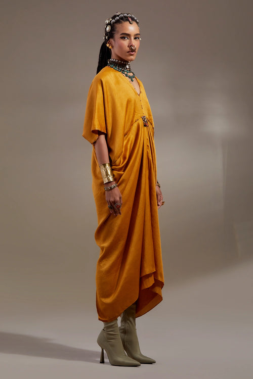 Yellow Topaz Anka Zia Trapeze Dress