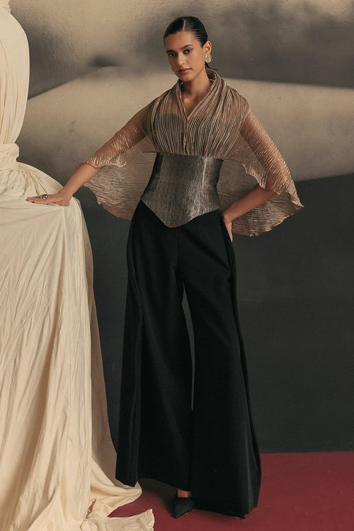 Gold Black Noa Top And Arc Trouser