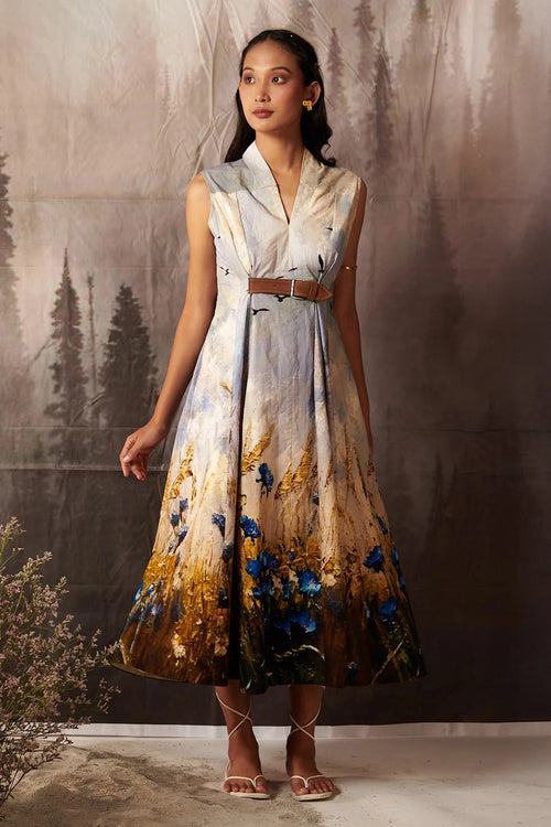 Hayland Leather Belt Dress
