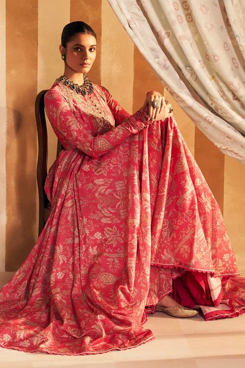 Yaqoob Fucshia Anarkali Set