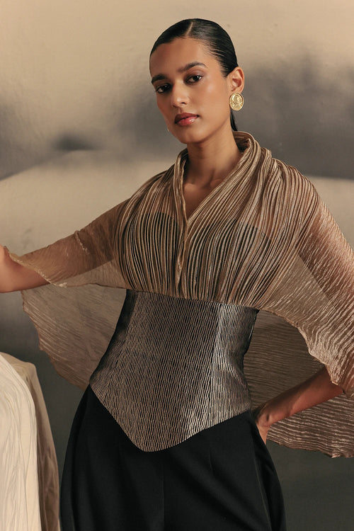 Gold Black Noa Top And Arc Trouser