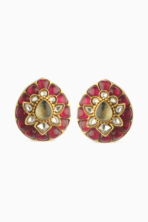 Carnival Of Crimsons Bridal Studs