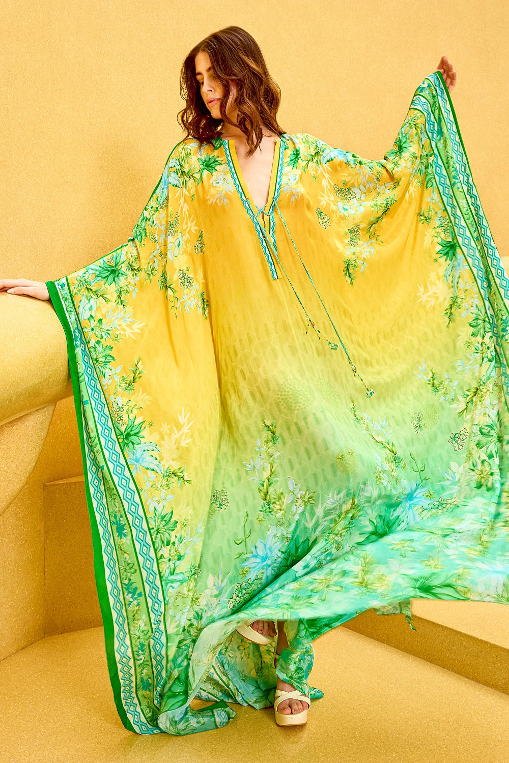 Yellow Ombre Kaftan