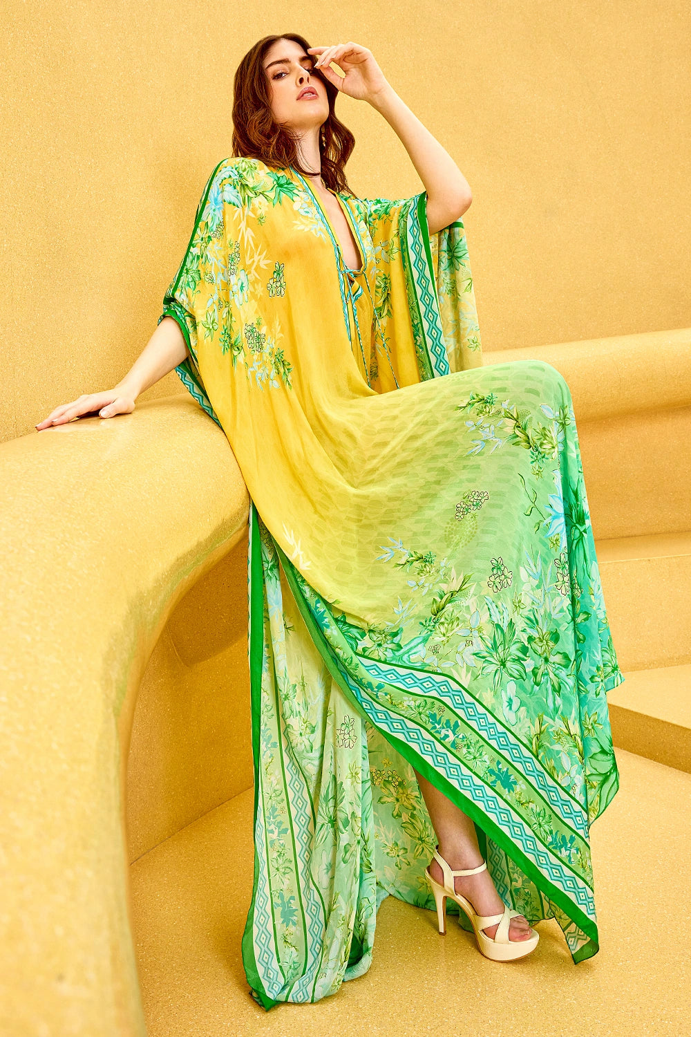 Yellow Ombre Kaftan