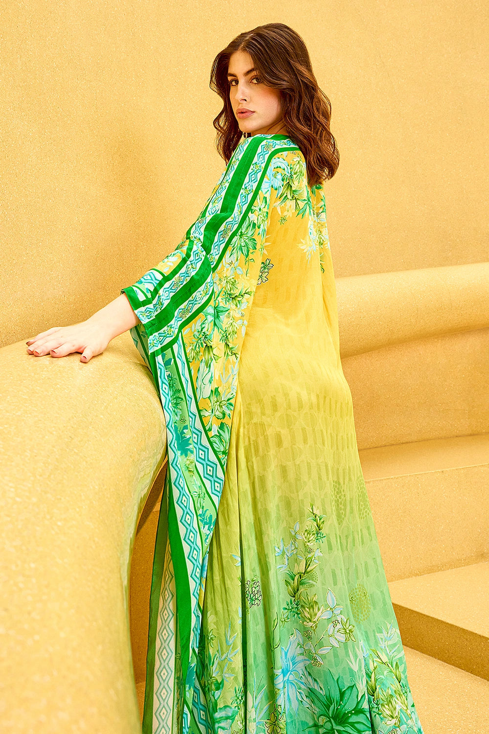 Yellow Ombre Kaftan