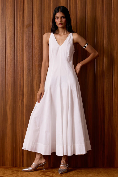 Aurora White Panellead Dress
