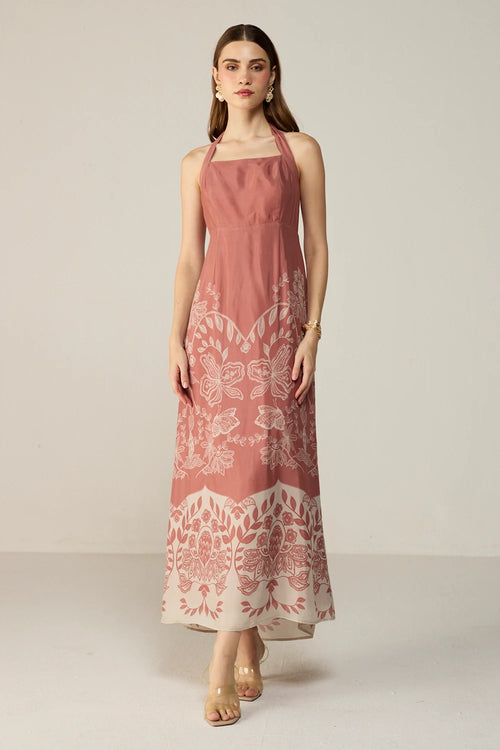 Pink Celeste Midi Dress