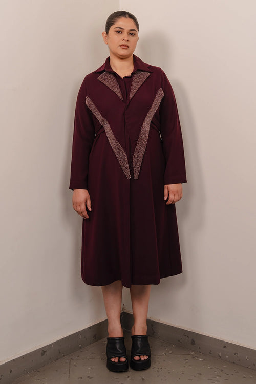 Maroon Edge Gillet