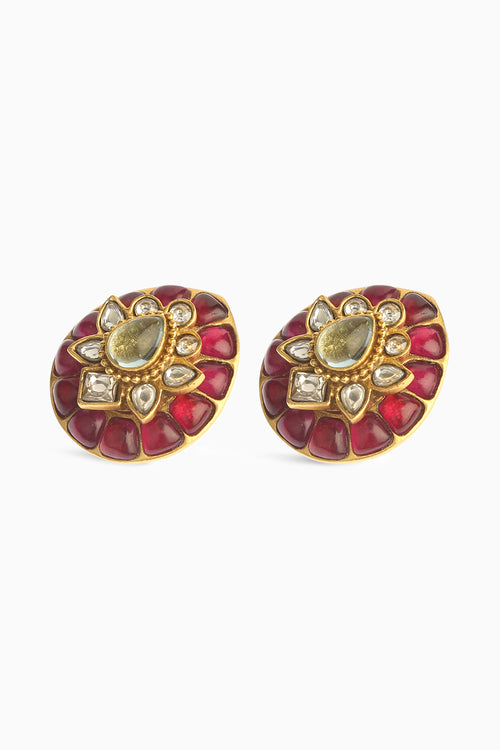 Carnival Of Crimsons Bridal Studs