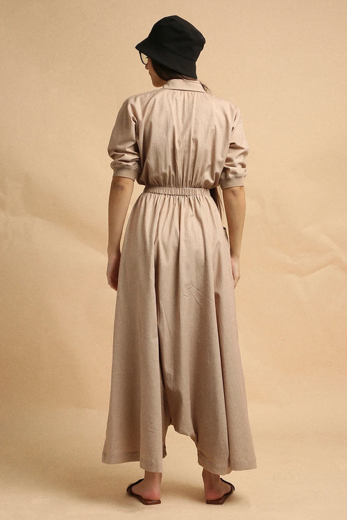 Sand Collar Sphara Jumpsuit