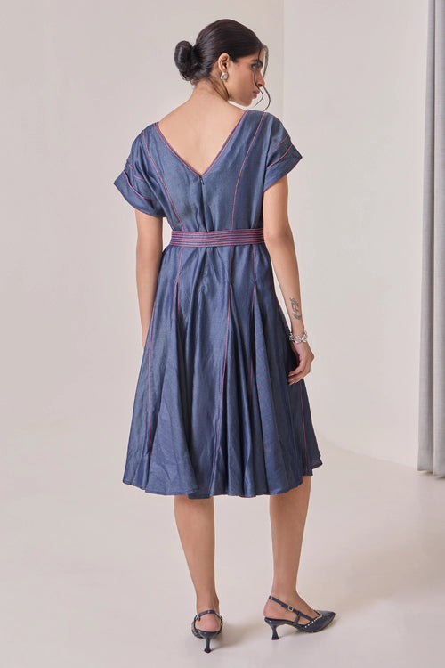 Pink Pop Denim Midi