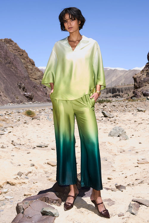 Ombré Satin Pant Set