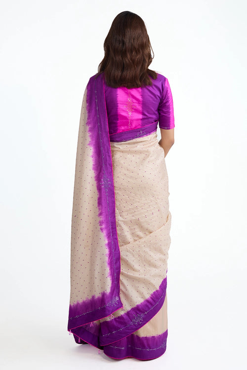 Bandhani Mirror Embroidered Saree