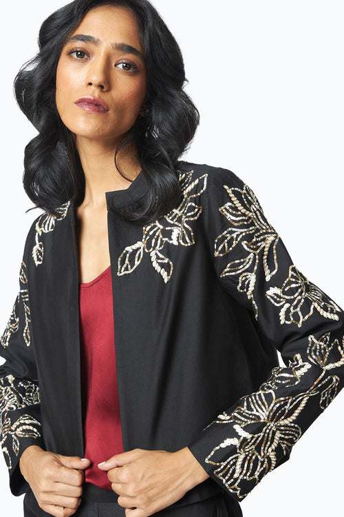 Teresa Sequin Short Jacket and Pant Set