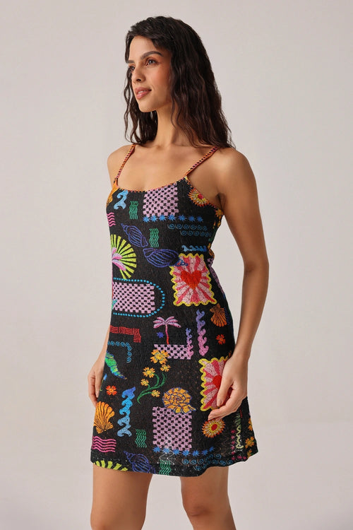 Seascape Isles Bardot Mini Dress