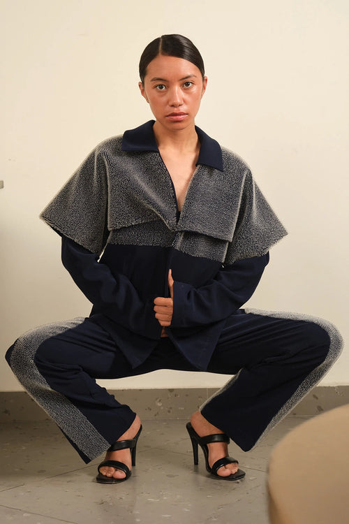 Night Sky Layer Jacket And Lunar Arc Trouser Set