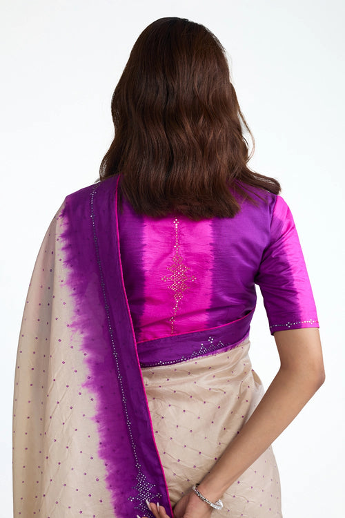 Bandhani Mirror Embroidered Saree