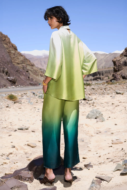 Ombré Satin Pant Set