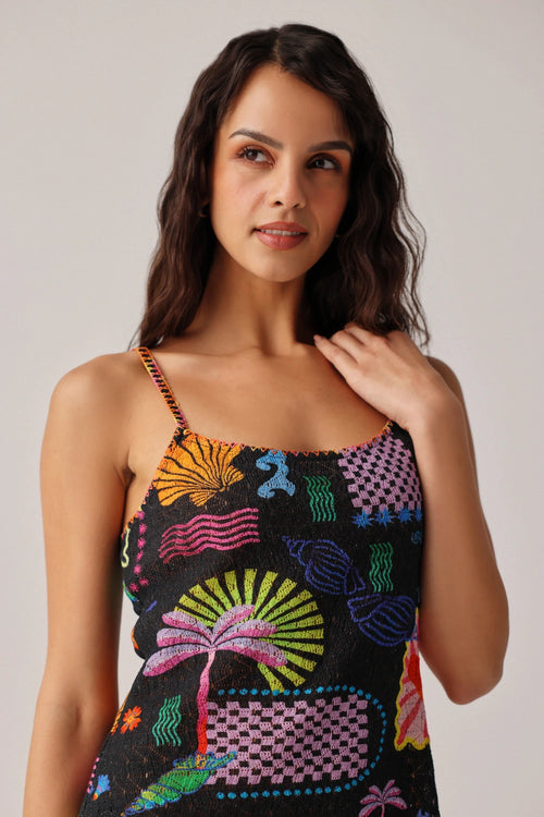 Seascape Isles Bardot Mini Dress