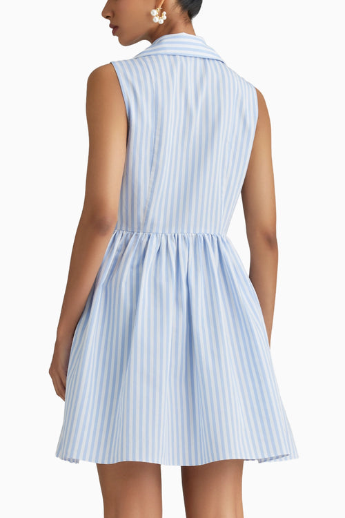 Blue Striped Short Tennis Dress