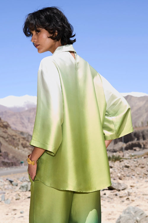 Ombré Satin Boxy Top