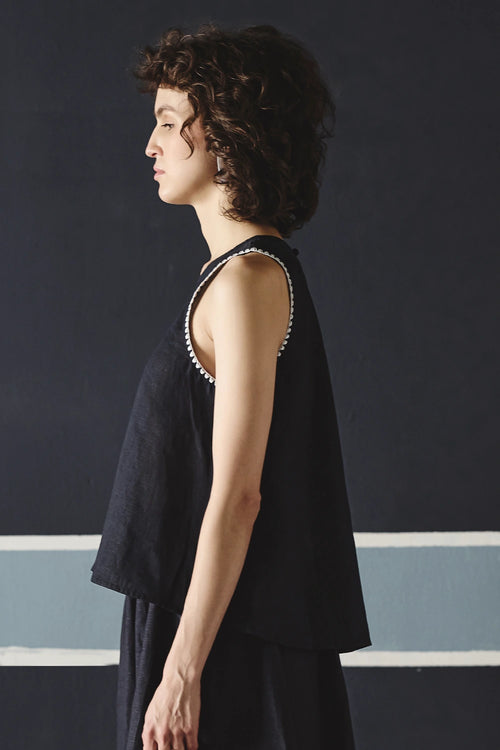 Navy Blue Zuri Top