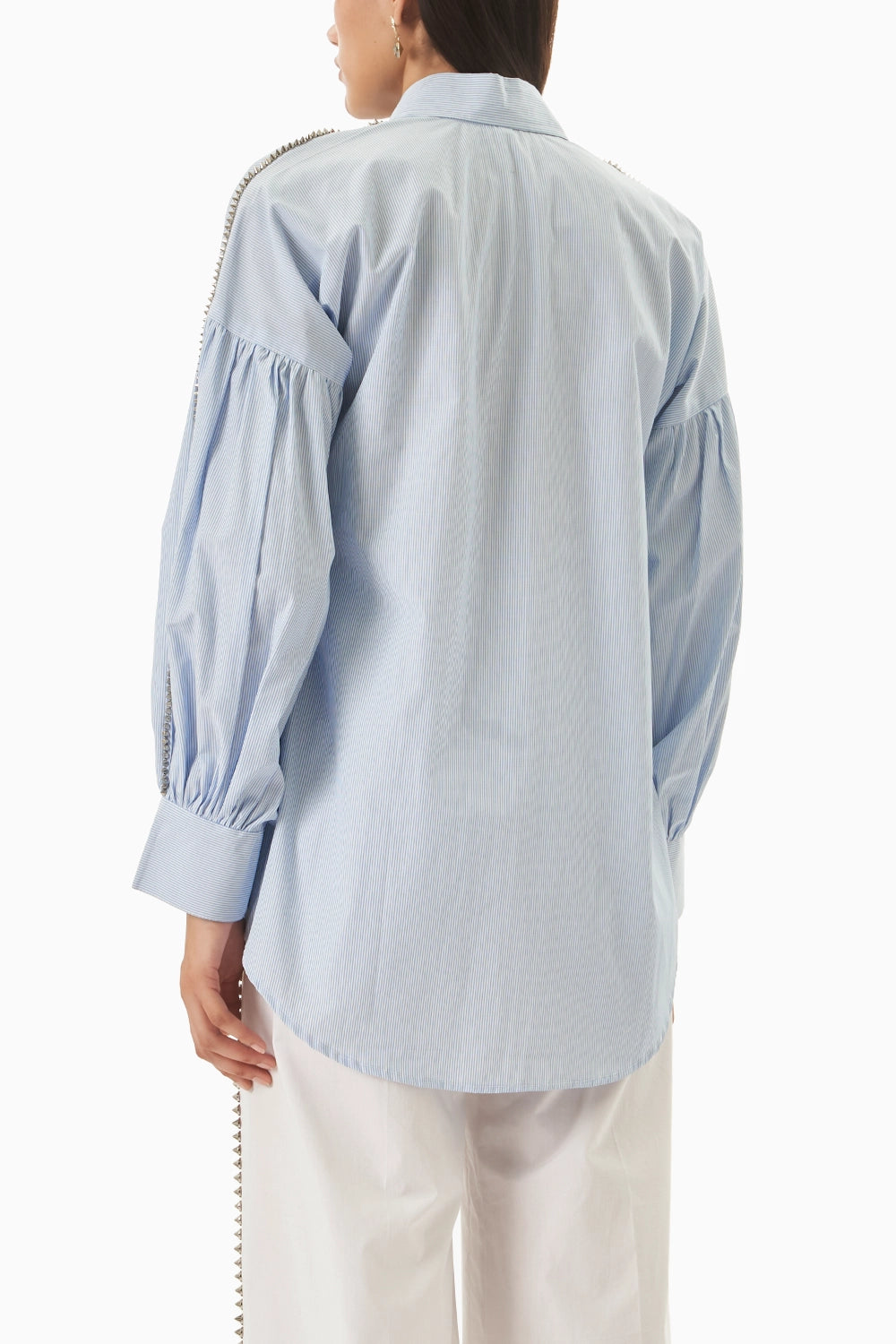 Blue Cotton 2 Panel Shirt