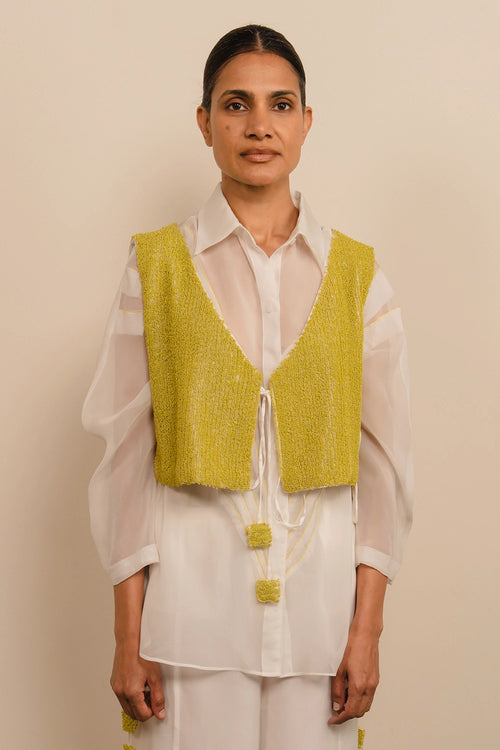 Lime Green Moss Gilet