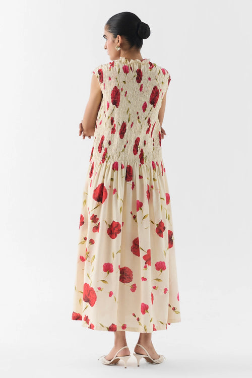 Sisley Rose Ruching Dress