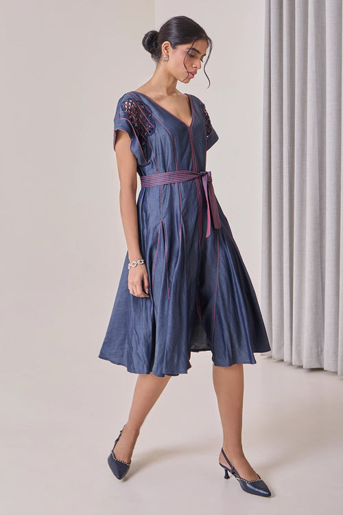 Pink Pop Denim Midi