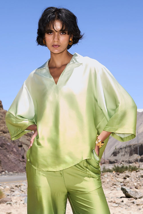 Ombré Satin Pant Set