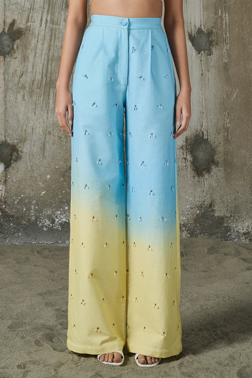 Soft Horizon Embroidered Trousers