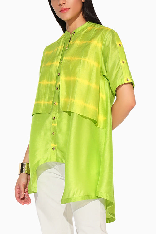 Zephyra Shibori Striped Shirt