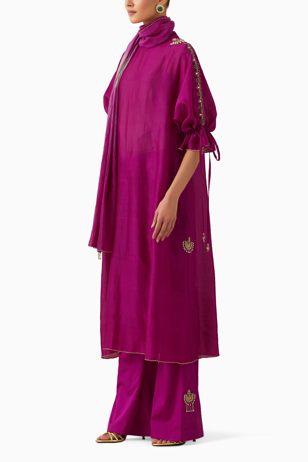 Bia Fuschia Kurta Set with Dupatta